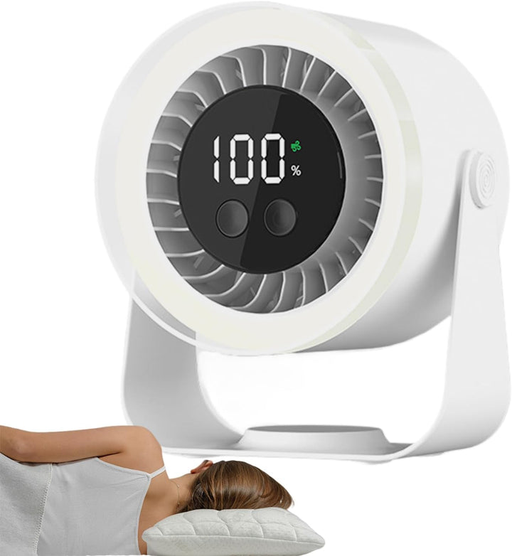 Leiser USB Mini-Tischventilator in Rosa für effektive Kühlung am Schreibtisch.