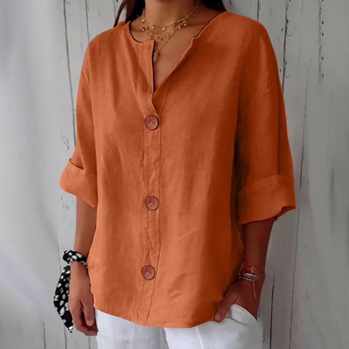 Damenbluse mit lockerer Passform für Freizeit & Alltag. Elegantes, bequemes Oberteil für Frühling & Sommer.