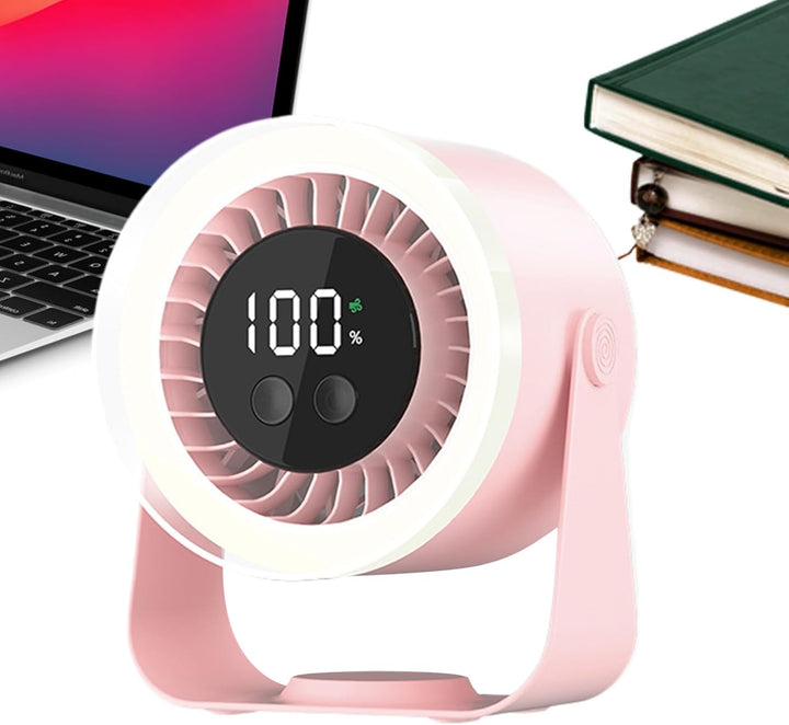 Leiser USB Mini-Tischventilator in Schwarz für effektive Kühlung am Schreibtisch.