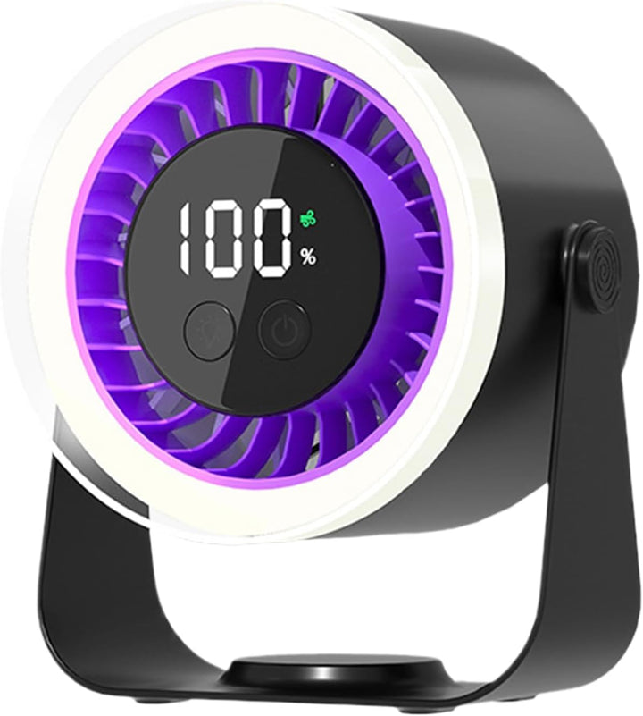 Leiser USB Mini-Tischventilator in Weiß für effektive Kühlung am Schreibtisch.
