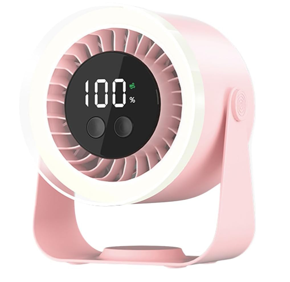 Leistungsstarker schwarzer Tischventilator mit USB-Ladefunktion für jeden Schreibtisch.