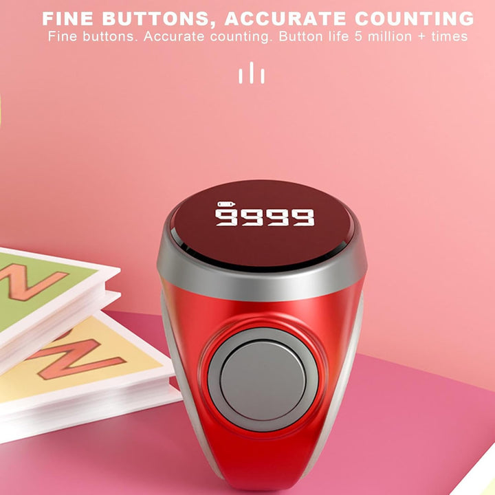 Digitaler Zählerring mit 4 Stellen, aufladbar. Praktisches Gadget für Sportler & Bastler.