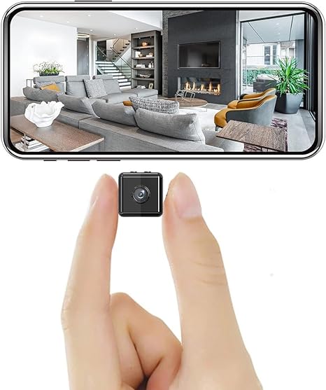Mini WiFi Überwachungskamera 1080P für Innen & Außen, drahtlos, mit Nachtsicht für Hausüberwachung.