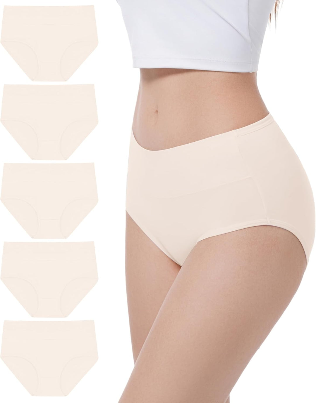 Damen Unterhosen Set, High-Waist, atmungsaktiv & bequem. Perfekte Passform für Komfort im Alltag und beim Sport.
