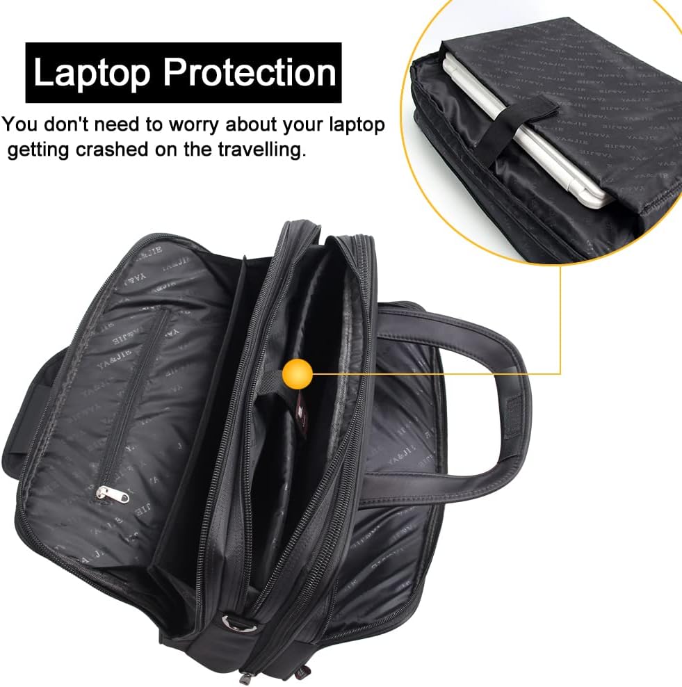 Robuste Tragegriffe und verstellbarer Schultergurt der Herren Laptop Tote Bag für optimalen Tragekomfort.