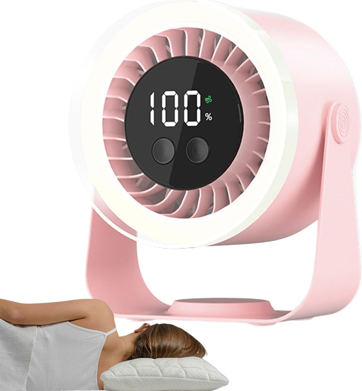Schwarzer Auralis USB Tischventilator, leise & kompakt, ideal fürs Büro & Zuhause.