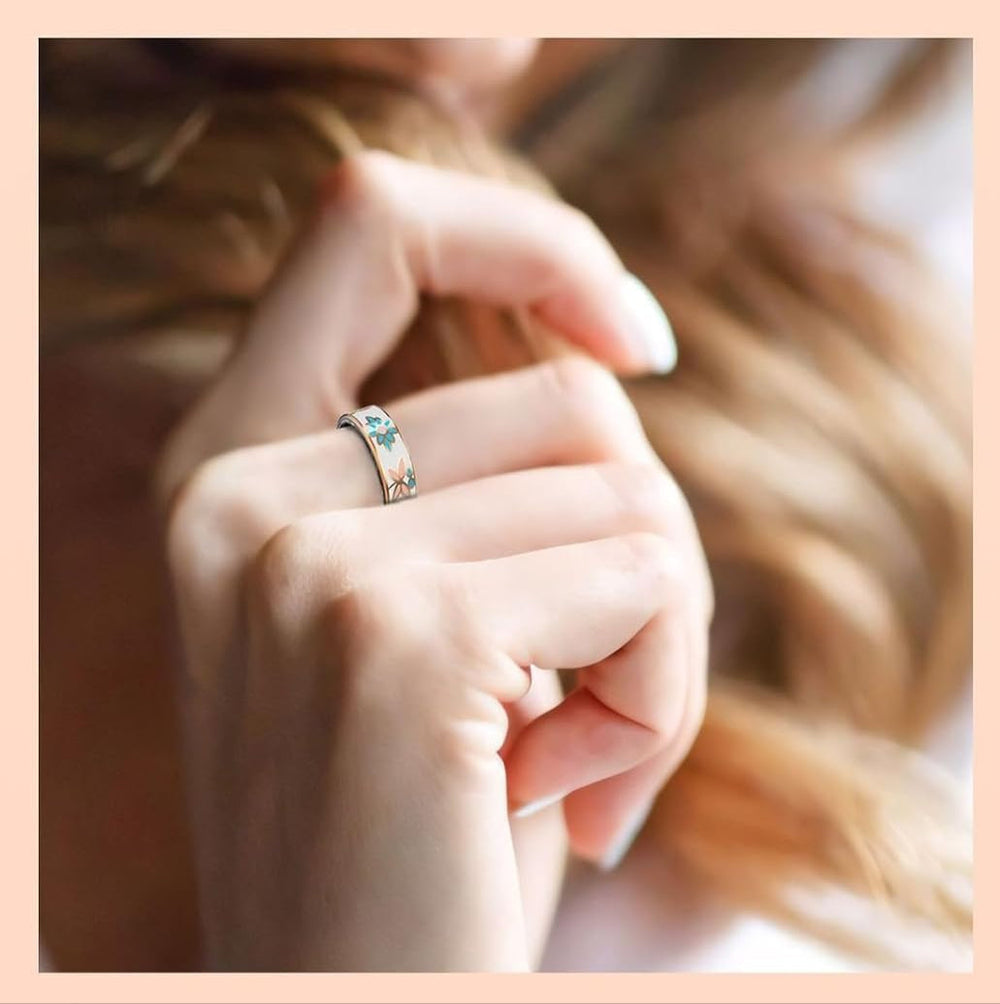 Eleganter Smart Emaille Ring Aurina als Fitness-Tracker & Schlaftracker für Gesundheit.