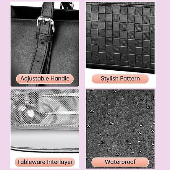 Modische Damen Laptoptasche & Lunchtasche. Eine stilvolle und organisierte Reisetragetasche für Universität und Büro.