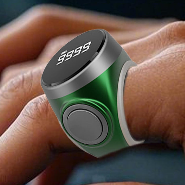 Aufladbarer Digitalzähler-Ring, 1+1 GRATIS. Für Meditation, Sport & präzises Zählen.