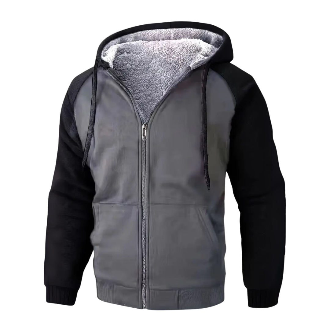 Hochwertiger Herren Hoodie "Niels", warm gefüttert, bietet Komfort und Wärme im Winter.