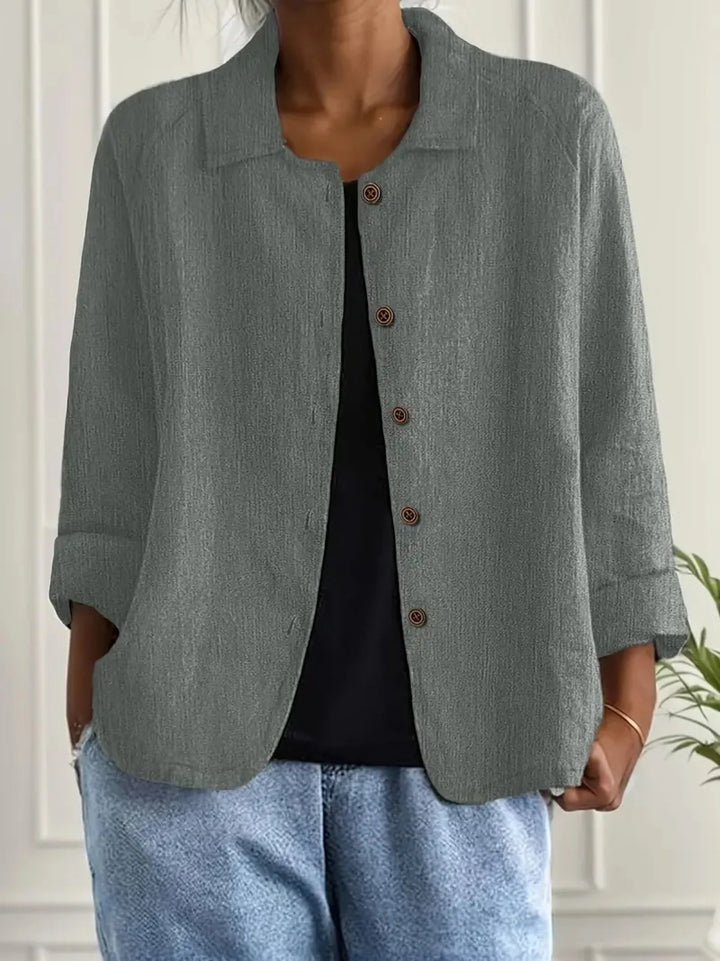 Lockere Passform Damen Übergangsjacke, leicht und komfortabel für Frühling/Sommer; vielseitige Alltagsmode.