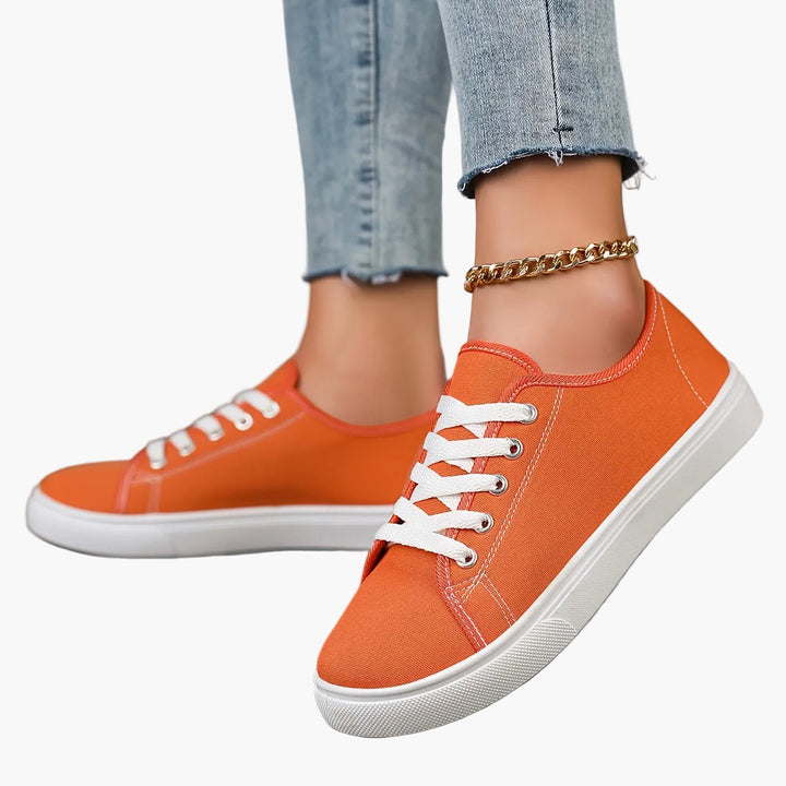 Trendige Damen Low-Top Freizeit-Sneaker, bequeme Alltagsschuhe für einen frischen Look im Frühling/Sommer.