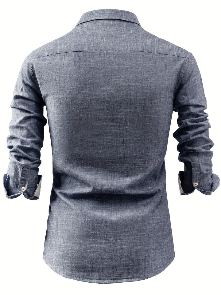 Herren Freizeithemd mit Brusttasche. Komfortables Langarmhemd, vielseitig kombinierbar, zeitloser Stil.