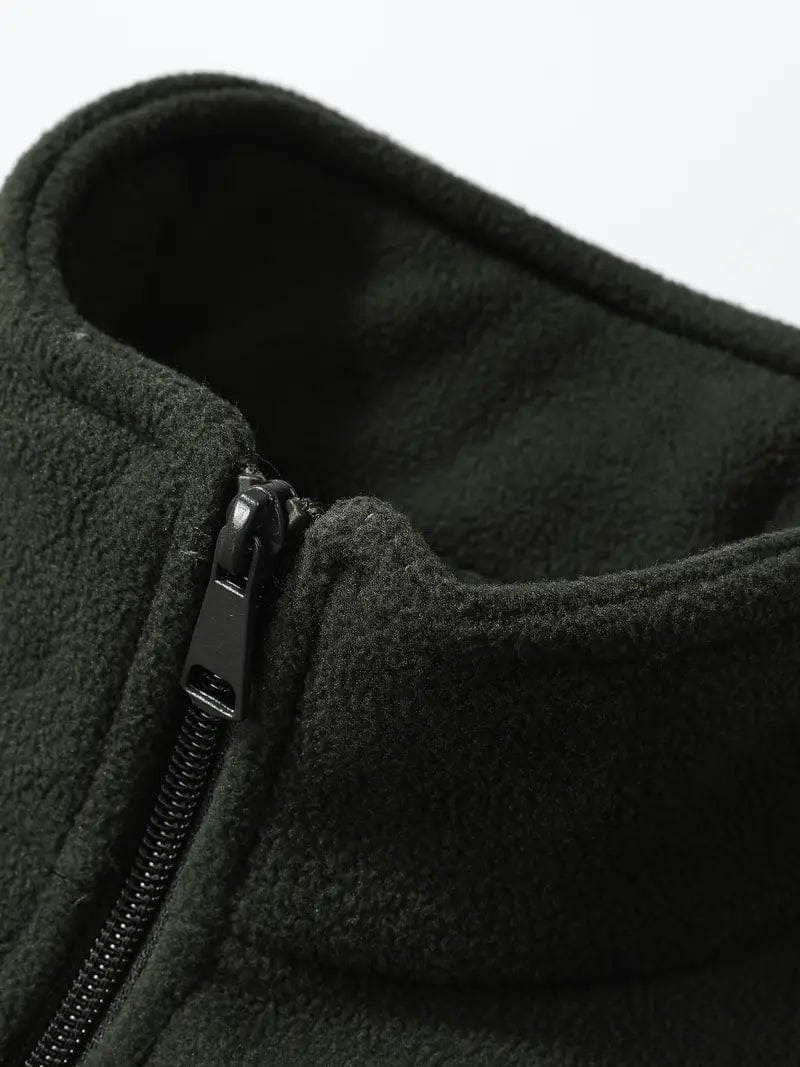 Warme Herren Herbstjacke aus Fleece, vielseitig für Outdoor & Sport, atmungsaktiv.