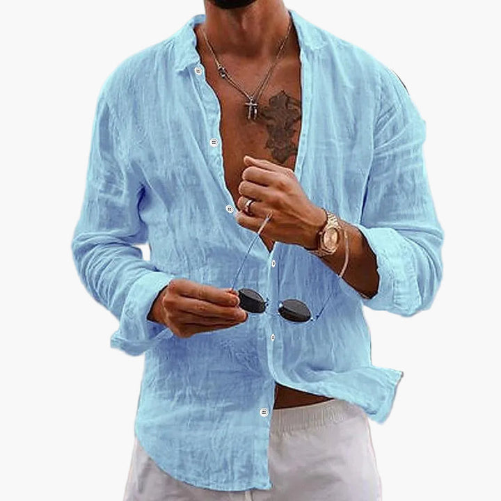 Herren Sommerhemd mit Kurzarm, lässig und stilvoll für Freizeit, Strand und Urlaub.