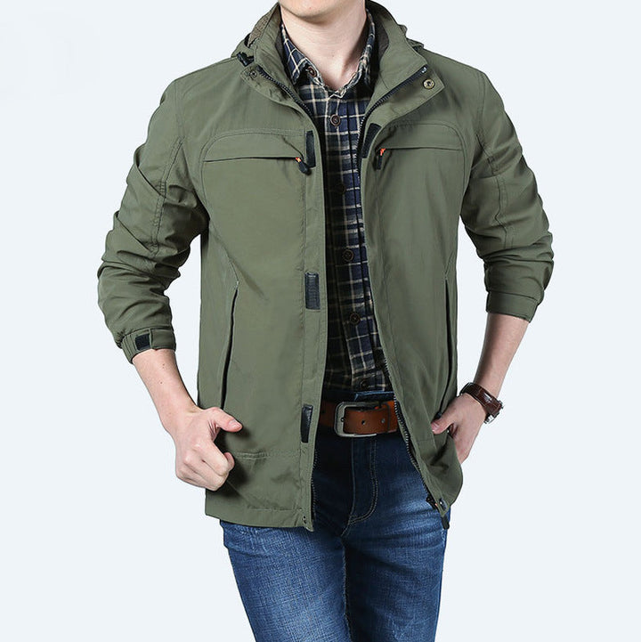 Herrn Outdoor-Jacke, schnelltrocknend und leicht, ideal für Wandern und Sport.