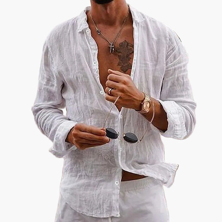 Stilvolles Kurzarm Herrenhemd für den Sommer, perfekt für lässige Freizeitlooks oder Strandtage.
