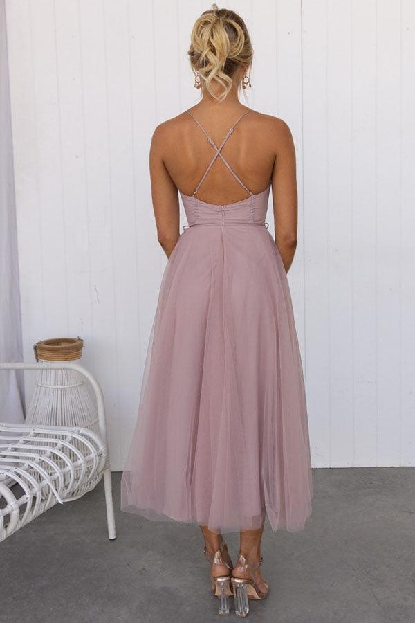 Rundhals Maxikleid für Damen, ärmellos, mit Trägern, eine modische Wahl.