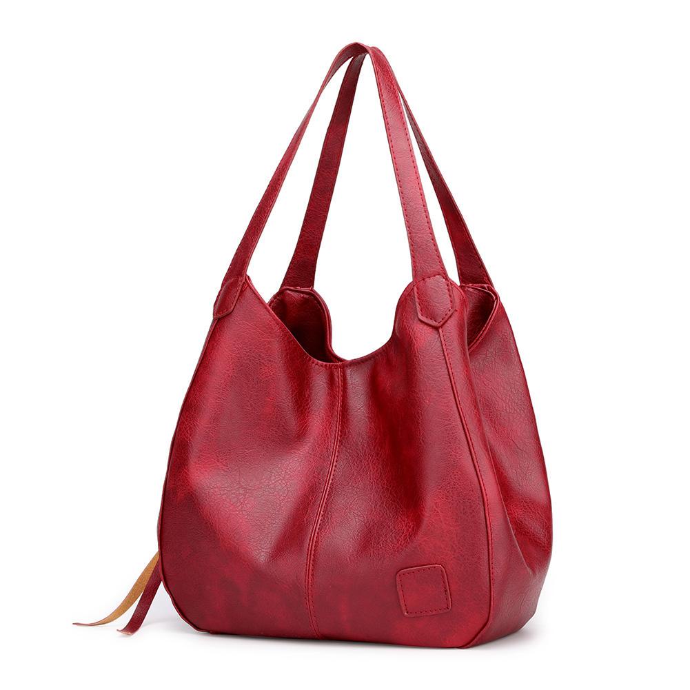Geräumige, stilvolle Damen PU Schultertasche für Alltag & Arbeit. Ideal als Carryall.
