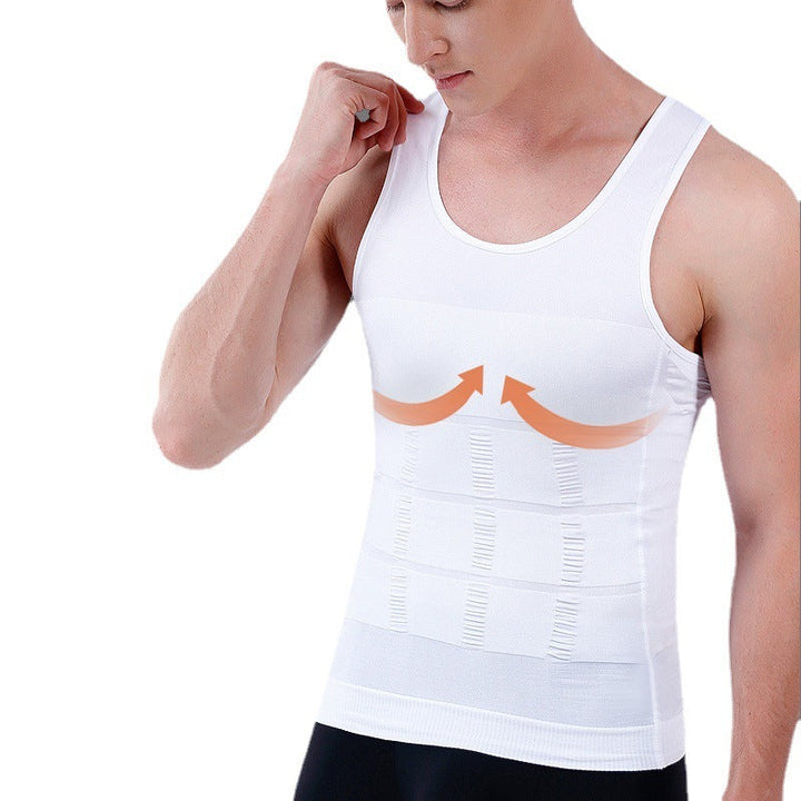 Figurkontrollierendes Unterhemd für Herren, Kompressions-Wäsche für schlankere Silhouette, ideal unter Hemden oder T-Shirts.