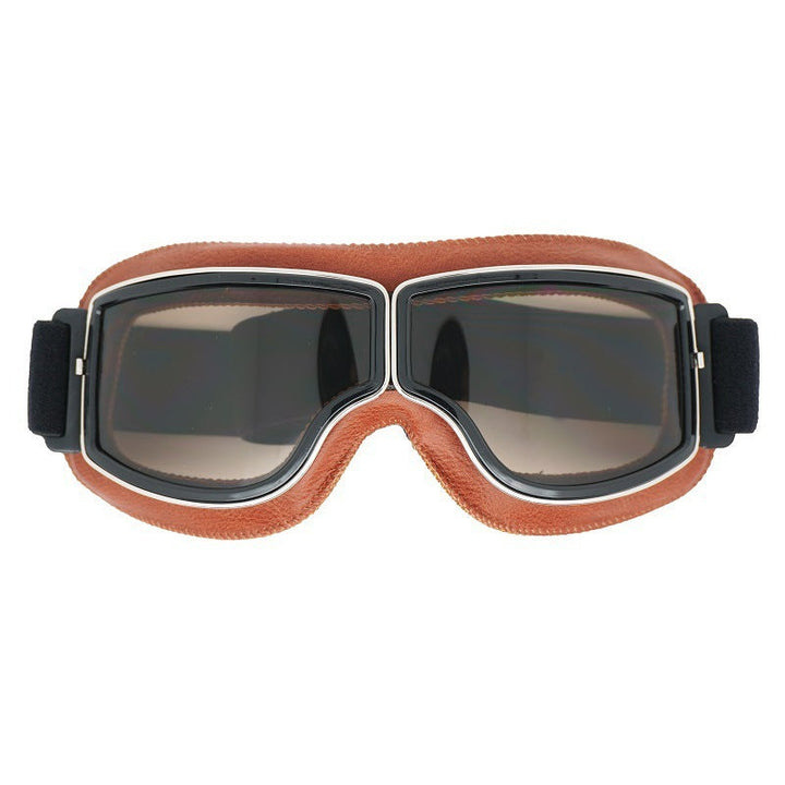 Herren Motorradbrille Retro, Pilotenbrille, UV-Schutz, polarisiert, für stilbewusste Fahrer.