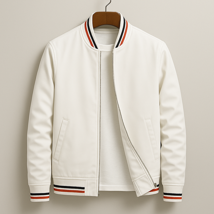 Herren Bomberjacke mit Streifen, modern & ideal für den Frühling.