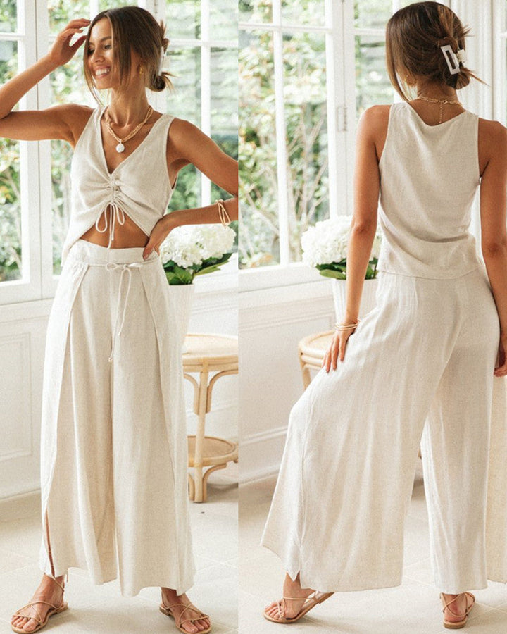 Leichtes, bequemes Damen Sommer-Set. Atmungsaktiver Zweiteiler für lässige Freizeit & warme Tage.