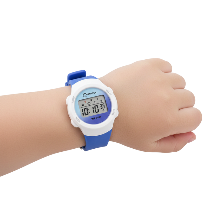 Robuste Sportuhr für Kinder, wasserdicht, digitale Funktionen, ideal für Jungen & Mädchen im Freien.