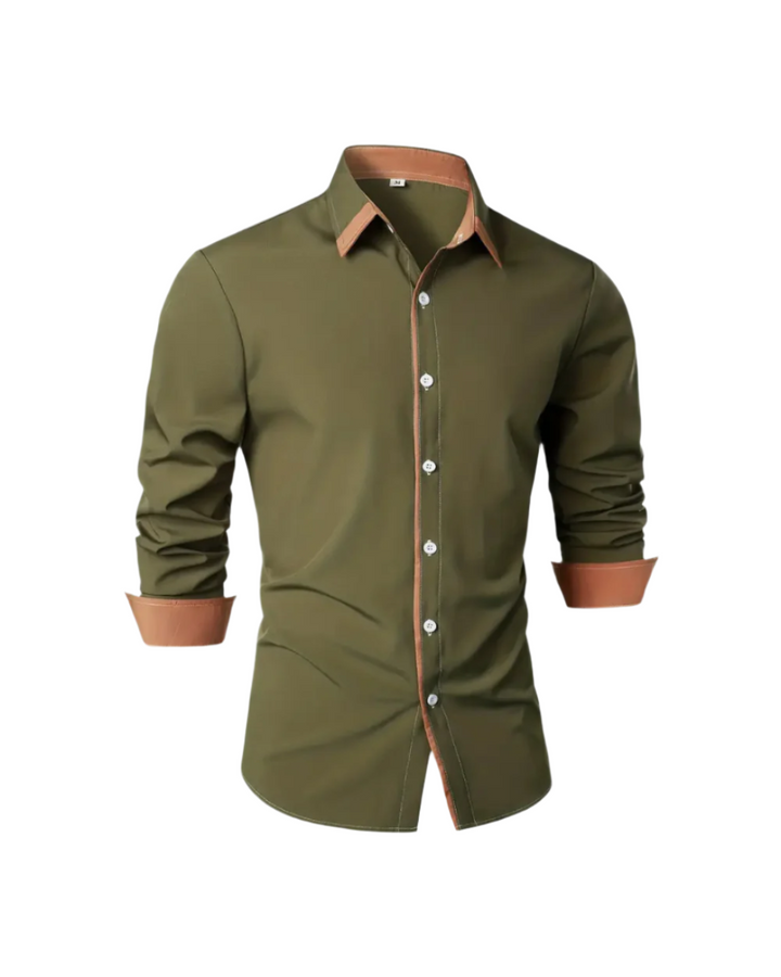 Klassisches Herren Langarmhemd Button-Up, modern & bequem. Vielseitig für Business Casual & entspannte Tage.