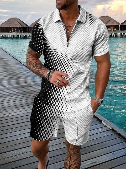 Herren Sommer Loungewear: Weiches T-Shirt und bequeme Shorts, stylisch und perfekt für Zuhause.