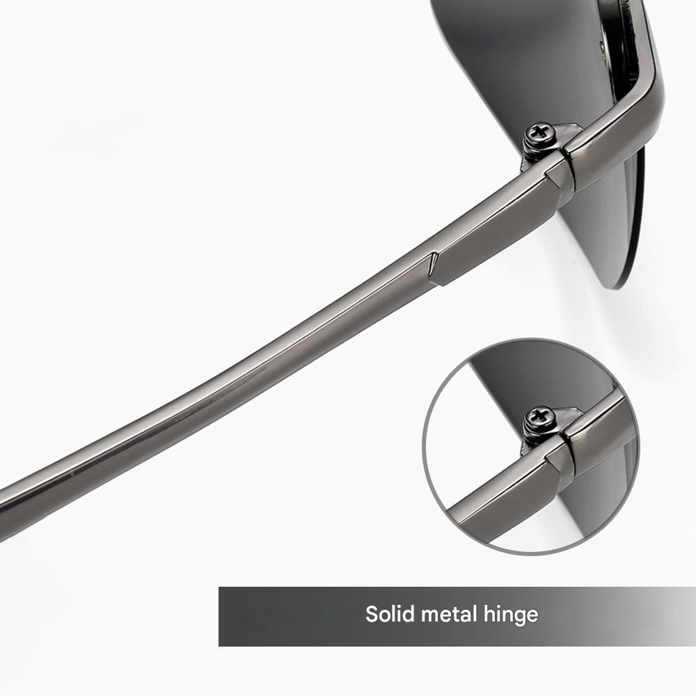 Stilvolle selbsttönende Polarisationsbrille für optimalen UV-Schutz & blendfreie Sicht Tag & Nacht.