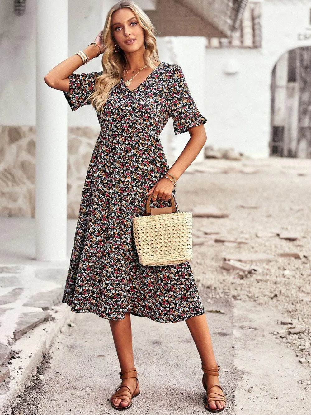 Schickes Damen Herbstkleid, langärmlig, vielseitig für Freizeit, Büro & Urlaub.