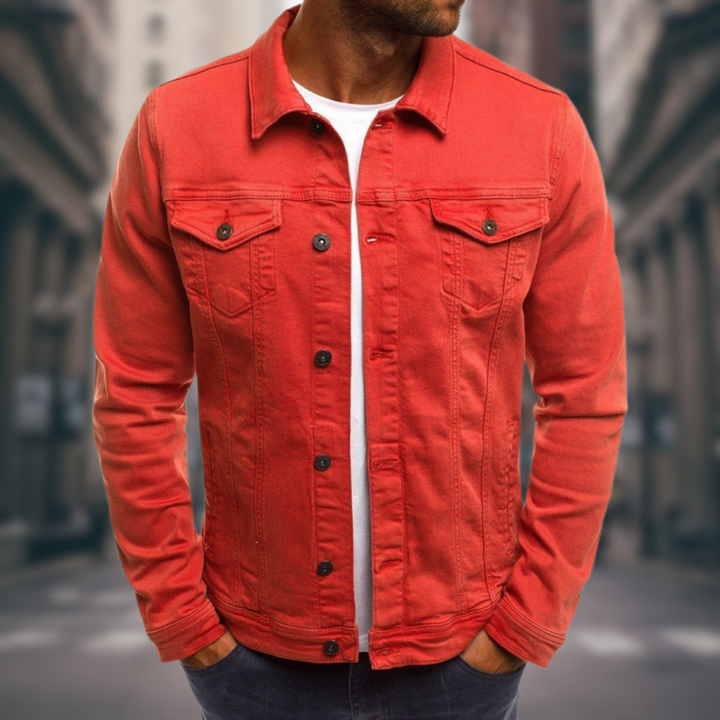 Bequeme & stylische Übergangsjacke für Herren, klassische Jeansjacke, ideal für jede Jahreszeit.