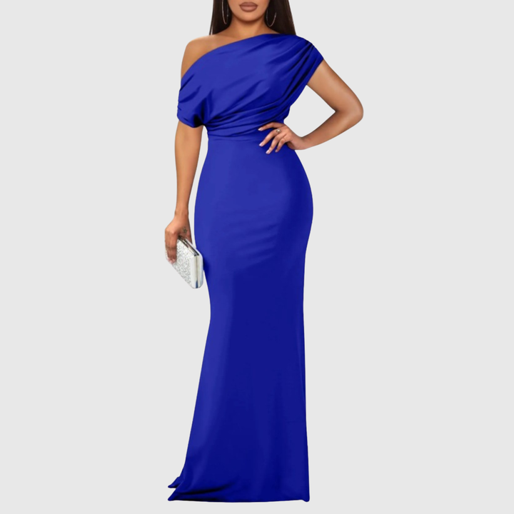 Langes Damen One-Shoulder Abendkleid, formelles Maxikleid, elegant und schulterfrei, perfekt für die Abendmode.