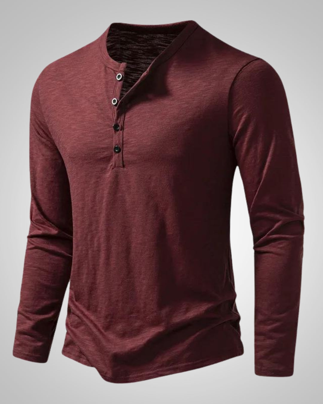 Herren Slim Fit Langarm Henley Shirt, bequem und zeitlos. Perfekt für Freizeit & eleganten Alltag.