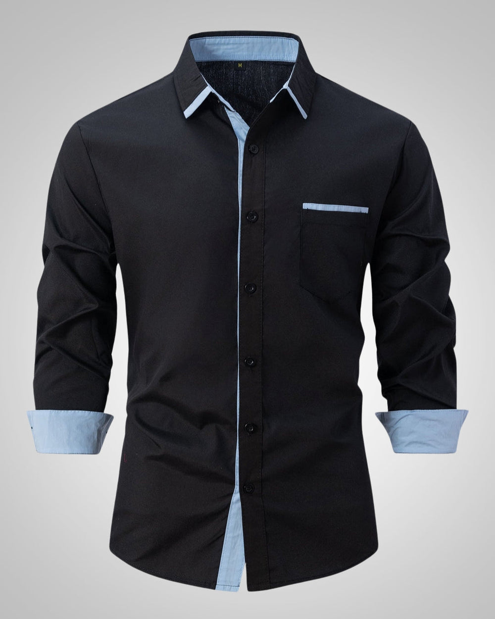 Elegantes Herren Langarmhemd in klassischem Schnitt, perfekt für Smart Casual und formelle Anlässe. Männer Mode.