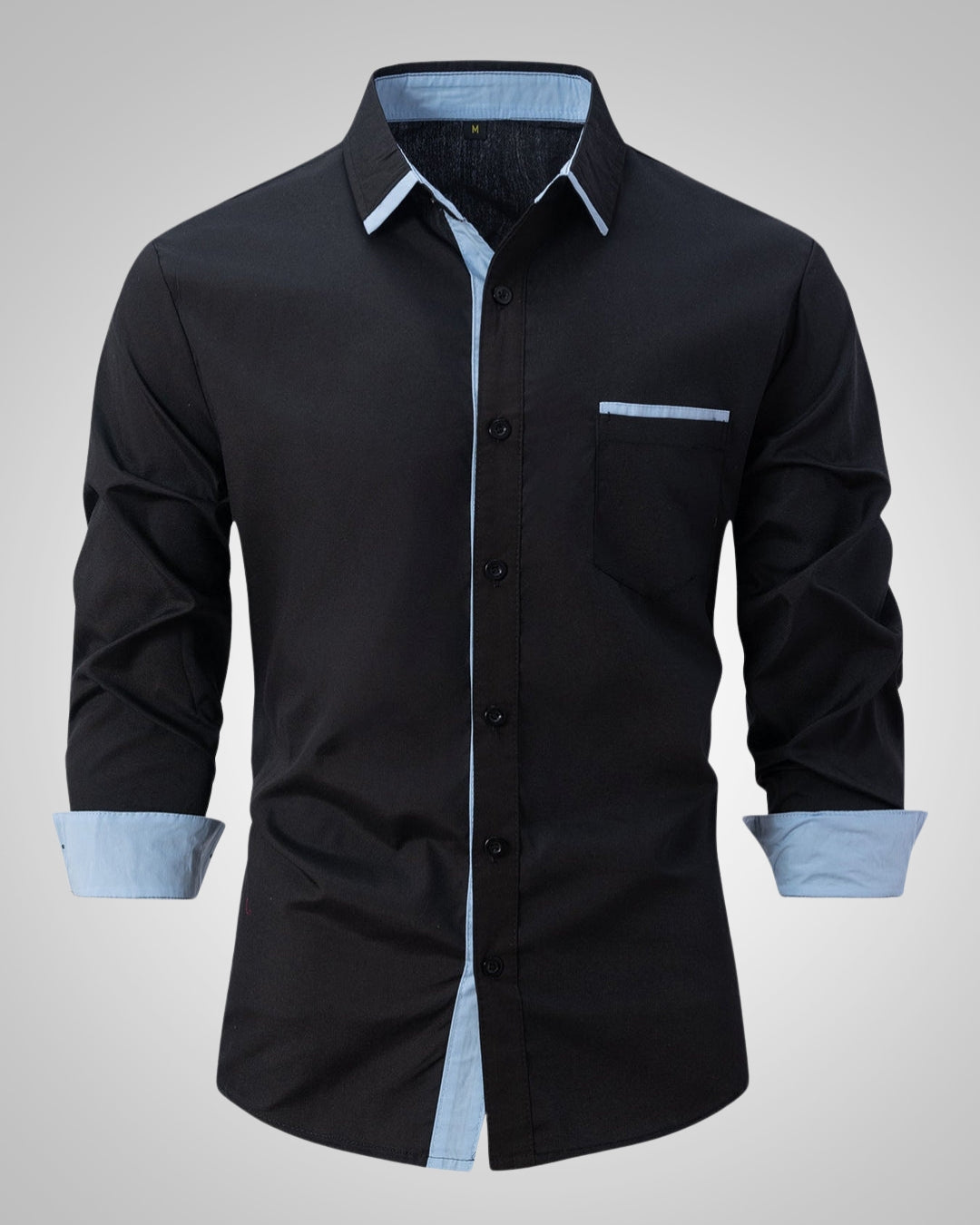 Elegantes Herren Langarmhemd in klassischem Schnitt, perfekt für Smart Casual und formelle Anlässe. Männer Mode.