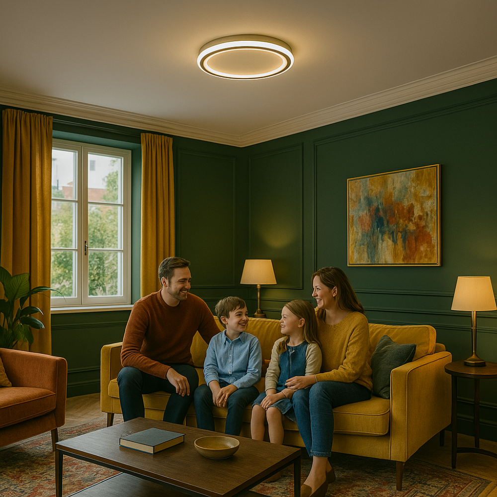 Skandinavische Deckenleuchte, dimmbare LED, ideal für Schlafzimmer oder Flurbeleuchtung.
