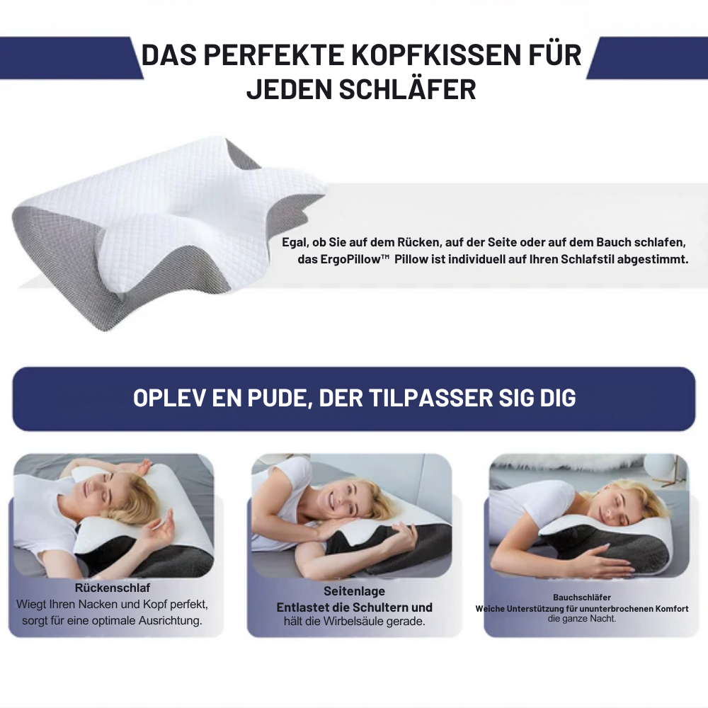 Detailaufnahme des hochwertigen Memory Schaums im ErgoPillow Nackenkissen für individuelle Anpassung und Druckentlastung.