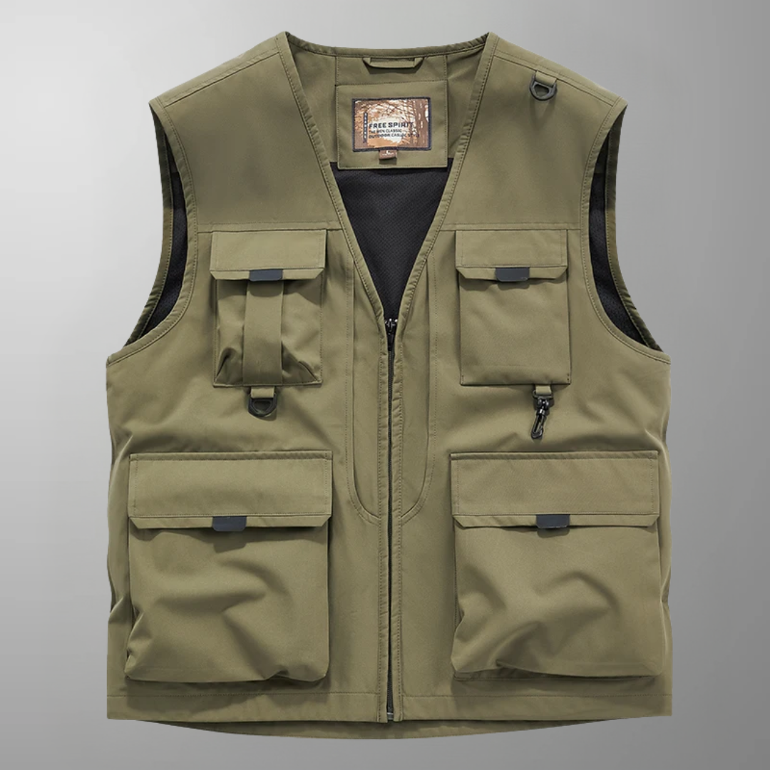 Leichte, atmungsaktive Herren Weste mit Multitaschen für warme Tage, Outdoor & Freizeit.