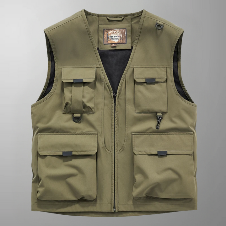 Leichte, atmungsaktive Herren Weste mit Multitaschen für warme Tage, Outdoor & Freizeit.