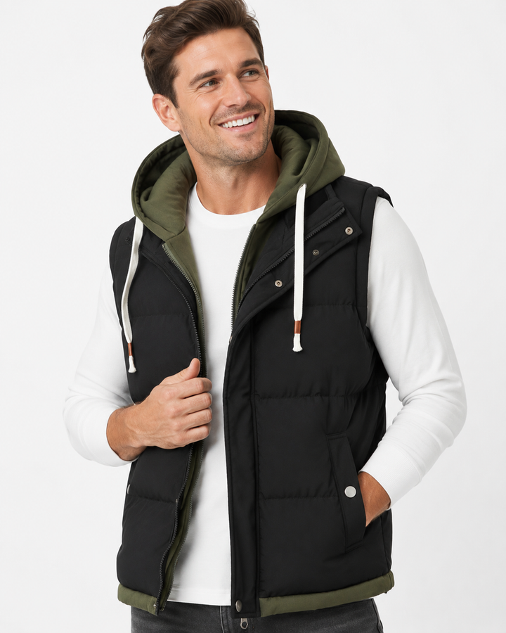 Trendige, leichte Baumwollweste für die Übergangszeit. Unisex-Design passt zu Freizeit- und Outdoor-Mode.