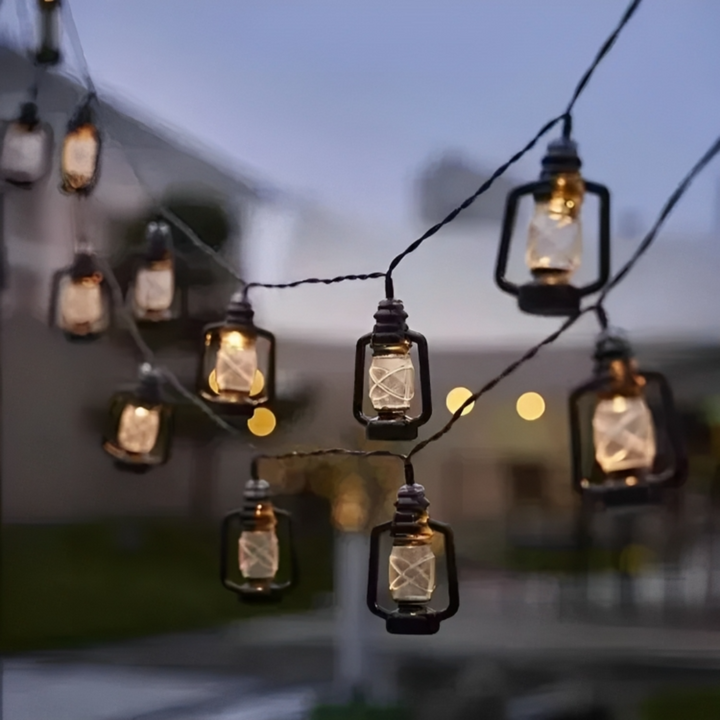 EmberGlow Retro Lichterkette, 3m, als stimmungsvolle Gartenbeleuchtung und charmantes Terrassenlicht.