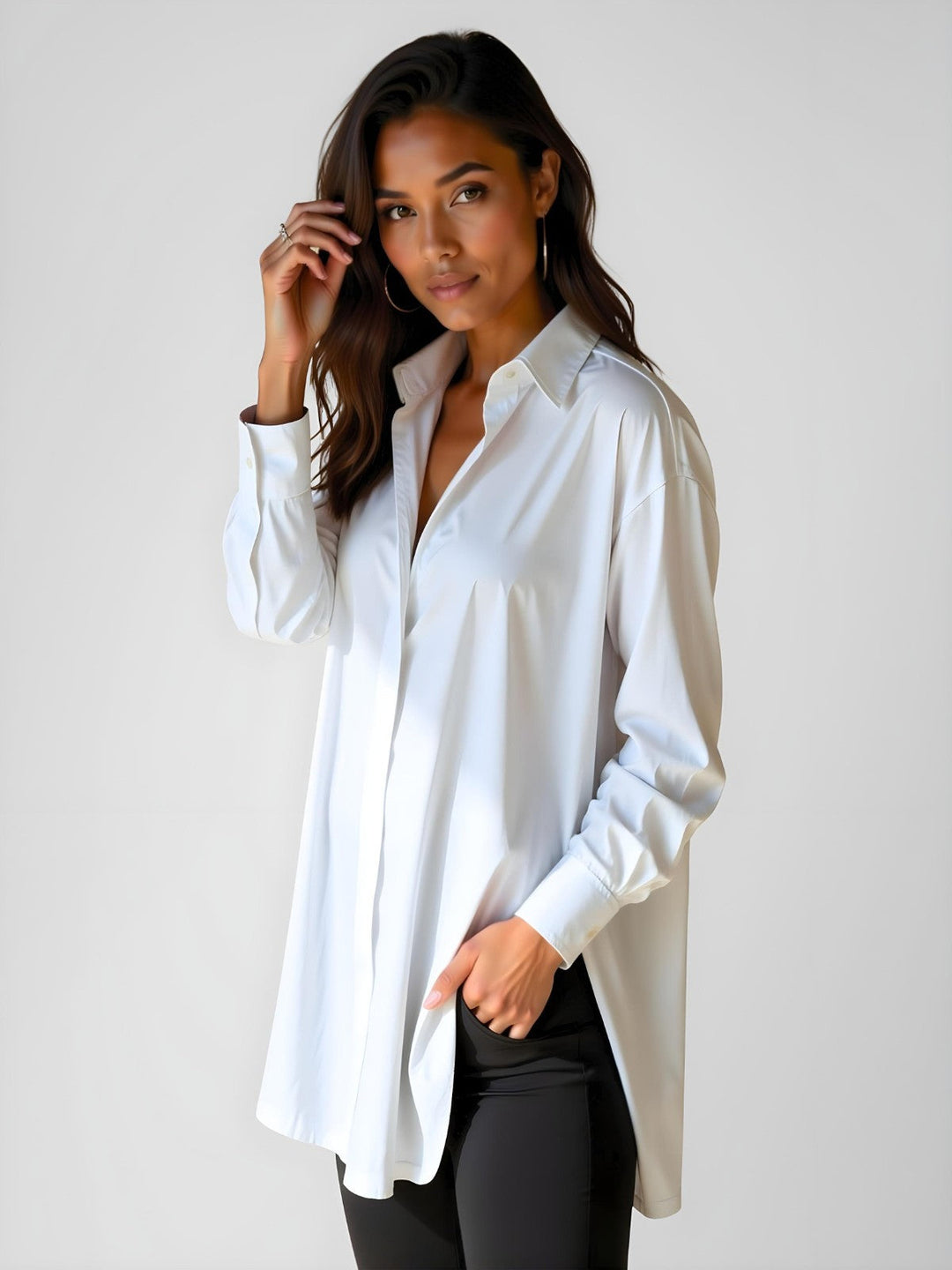 Trendiges Oversize-Damenkleid, locker geschnitten für maximalen Komfort und stilvolle Auftritte.