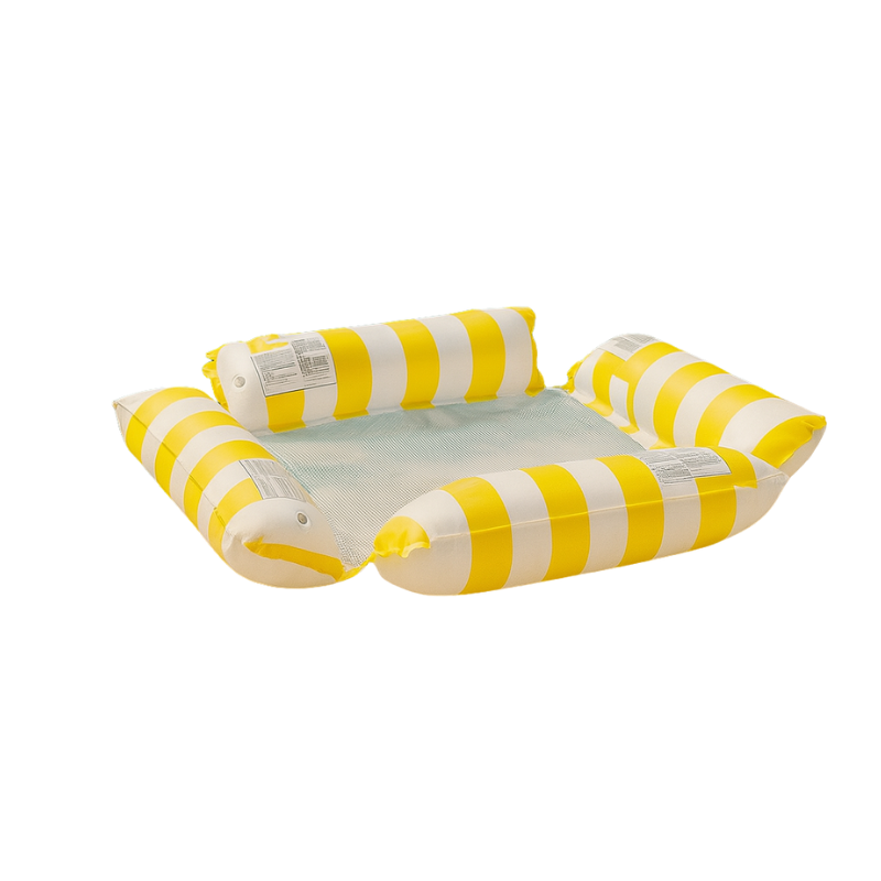 Robuste aufblasbare Wasserliege aus PVC für Erwachsene & Kinder; perfekt für Entspannung im Pool oder am Strand.