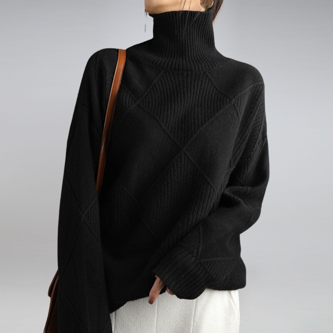 Kuscheliger Damen Pullover mit Rollkragen, weich und modern, für jede Gelegenheit.