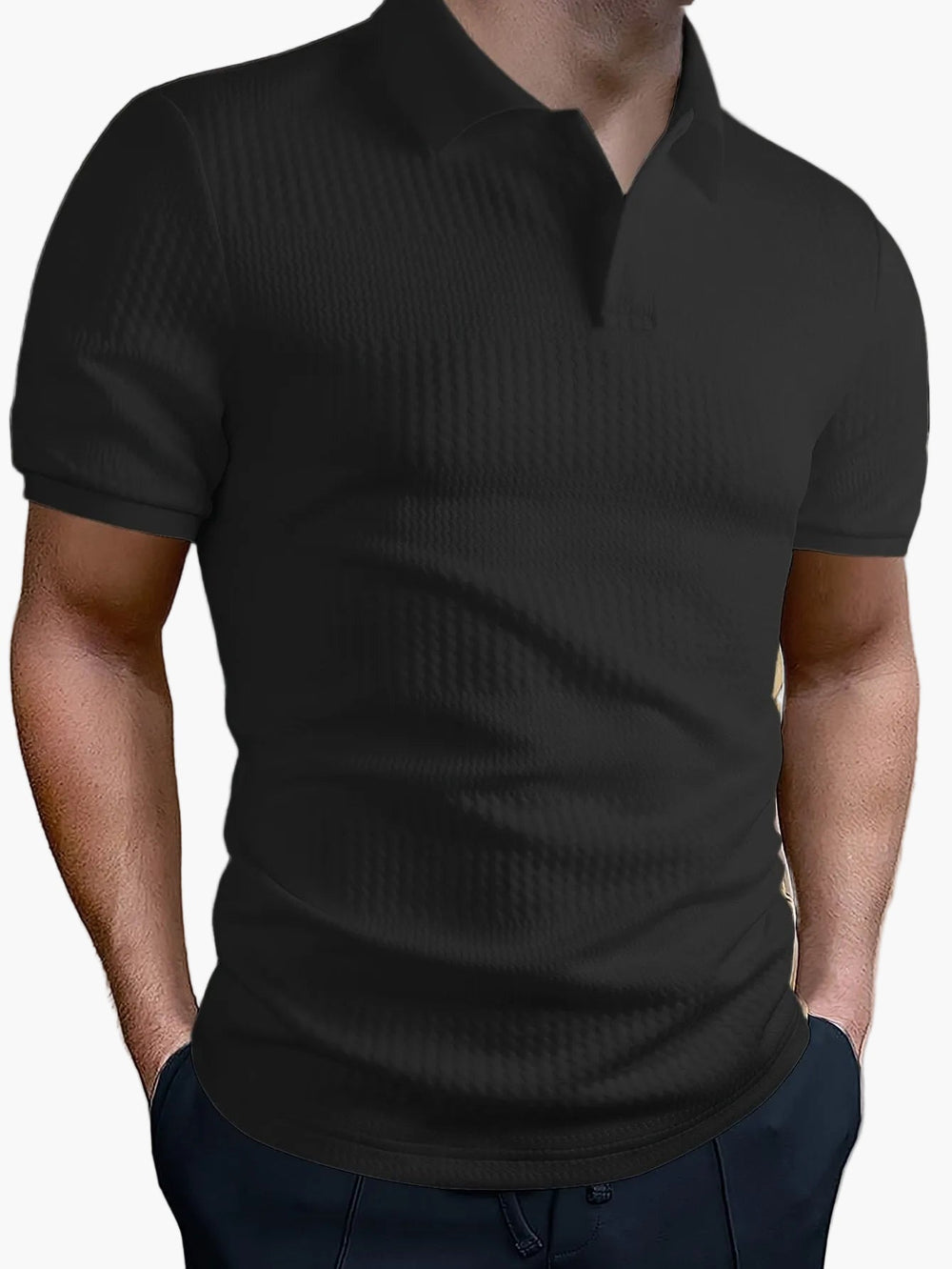 Modernes Herren Poloshirt, Slim Fit, für Smart Casual im Alltag, Büro oder Sommer.