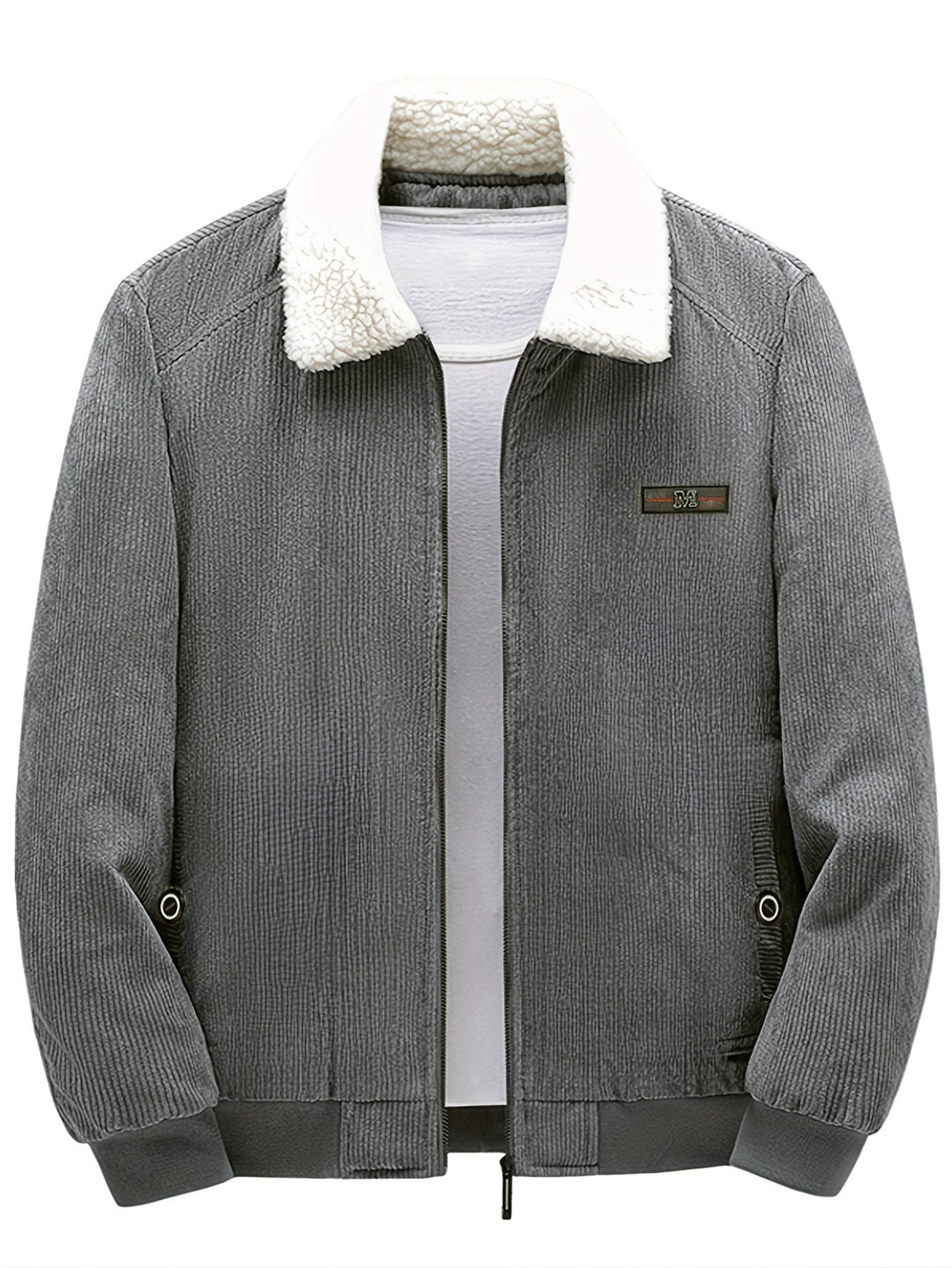 Wintermode: Gefütterte Herrenjacke mit Reißverschluss & Stehkragen, ideal für Herbst & Winter.