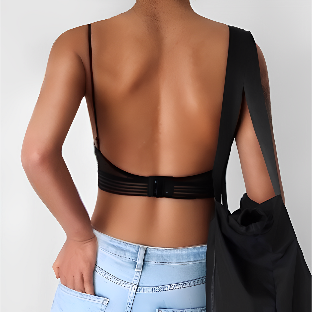 Bequemer Damen Bralette BH mit V-Ausschnitt, nahtlos und bügellos, weiche Unterwäsche für optimalen Komfort.