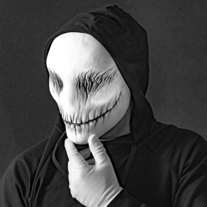 Gruselige Herren Halloween Horrormaske für Cosplay & Verkleidung; realistisches Party-Accessoire für schaurige Looks.